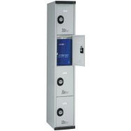 Vestiaire 4 cases Seamline Optimum® - 1 colonne 300 mm socle - Acial
