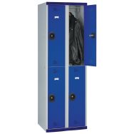 Vestiaire 4 cases Seamline Optimum® - 2 colonnes - Sur socle - Acial