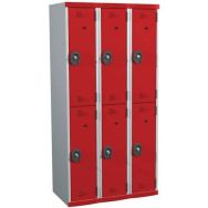 Vestiaire 6 cases Seamline Optimum® - 3 colonnes - Sur socle - Acial