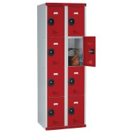 Vestiaire 8 cases Seamline Optimum® - 2 colonnes 300 mm socle - Acial