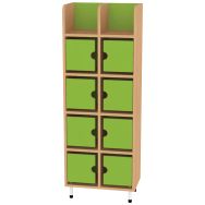 Vestiaire 8 cases à portes + 2 cases ouvert Bessiere