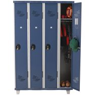 Vestiaire ind. propre s/pieds L 60cm - 2 colonnes serrure à code col vert