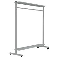 Vestiaire mobile porte-cintres Gris alu