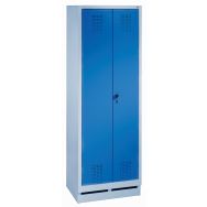 Vestiaire monobloc grande largeur 610 mm 1 personne Gris clair/Bleu
