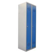 Vestiaire monobloc industrie propre 2 colonnes bleu/gris