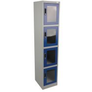 Vestiaire porte transparente 4 cases - Manutan