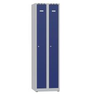 Vestiaire soudé TOM, 2 colonnes avec serrure - Bleu
