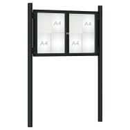 Vitrine 1000 double battant poteaux Ø 76mm initiaux scellement Procity
