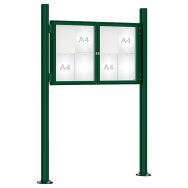 Vitrine 1000 double battant poteaux Quatro initiaux platines - Procity