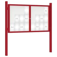 Vitrine 1000 double battant poteaux Quatro initiaux scellement Procity