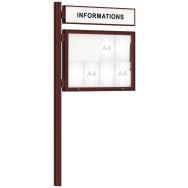 Vitrine 1000 titre poteau Quatro complémentaire scellement - Procity