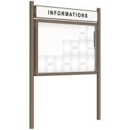 Vitrine 2000 titre poteaux initiaux Ø 76 mm scellement - Procity