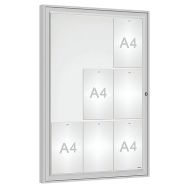 Vitrine Classique 105 x 75 cm - verre - anodisé