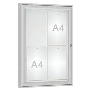 Vitrine Classique 75 x 55 cm - verre - anodisé