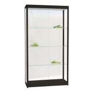 Vitrine Rectangle - Avec éclairage socle Noir