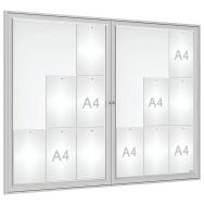 Vitrine Référence double battant 105 x 140 cm - anodisé