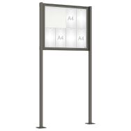 Vitrine Tradition simple battant poteaux initiaux platines - Procity