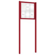 Vitrine Tradition simple battant poteaux initiaux scellement - Procity