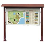 Vitrine aluminium et bois 27 A4 - double face