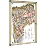 Vitrine d'extérieur Alcor - Fond aluminium - Porte en plexiglass