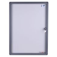 Vitrine d'extérieur Alcor Cadre polyester Gris 4 A4