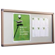 Vitrine d'extérieur à porte battante Grande Antares à l'italienne - Fond aluminium