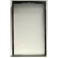 Vitrine d'exterieur porte battante - Fond aluminium - cadre noir - AME