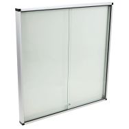 Vitrine d'intérieur 2 portes - Fond aluminium - Manutan Expert