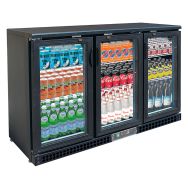 Vitrine de présentation boissons - 3 portes battantes - 382L- PUB315