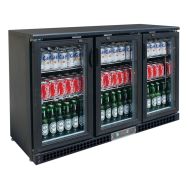 Vitrine de présentation boissons - 3 portes coulissantes - 382L- PUB315-PS