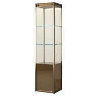 Vitrine exposition avec rangement - 45x45x190 cm - Sarazino Vitrines