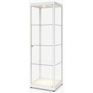 Vitrine exposition colonne 50 x 50 x 200 cm Blanc