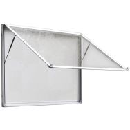 Vitrine extérieure porte levante plexiglas Antarès 101x116 cm anodisé