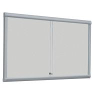 Vitrine intérieur av porte couliss. Acier L 103 cm x H 176 cm Argent
