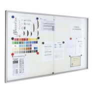 Vitrine intérieure porte coulissante Millénium fond tôle 132 x 95 cm