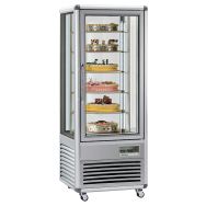 Vitrine verticale Snelle bi-température, 500 L, tablettes en verre rotatives