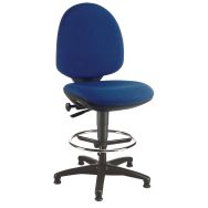 WERKPLAATSSTOEL STOF BL. HOOG