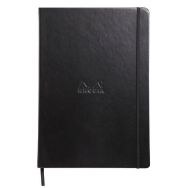 Webnotebook noir A4 192 pages ligné fermeture élastique