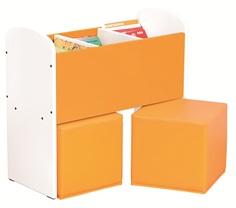 Pr&eacute;sentoir et bacs &agrave; livres