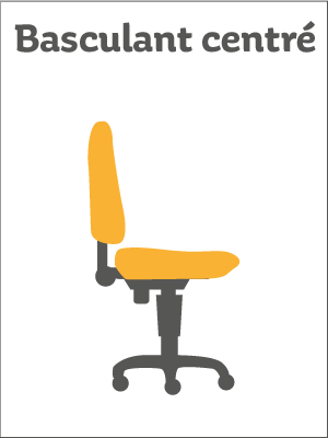 fauteuil basculant centré