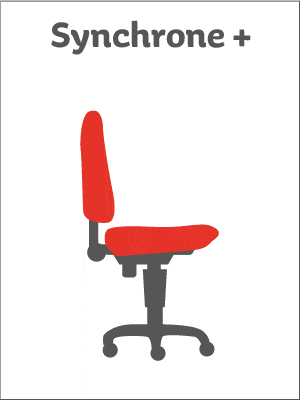 Siège de bureau synchrone avec translation d'assise Siège de bureau synchrone avec translation d'assise