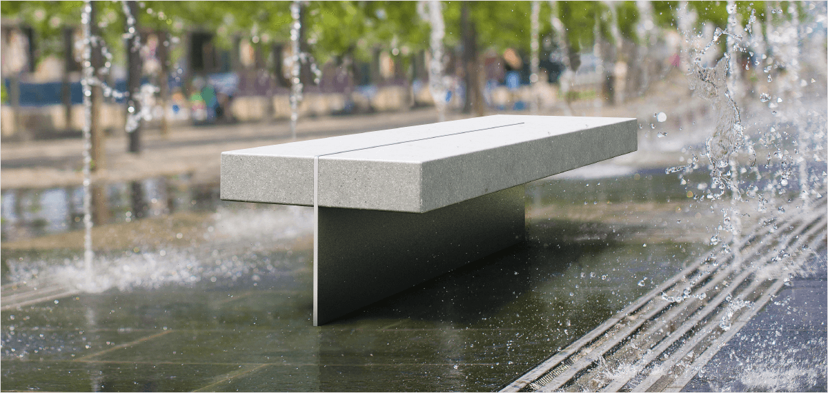 banc en béton banc en béton