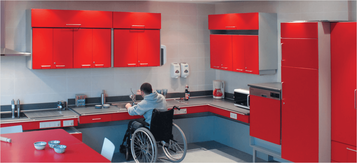 cuisine pour fauteuil roulant