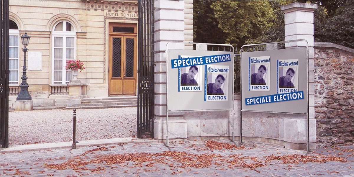 panneau d'affichage électoral