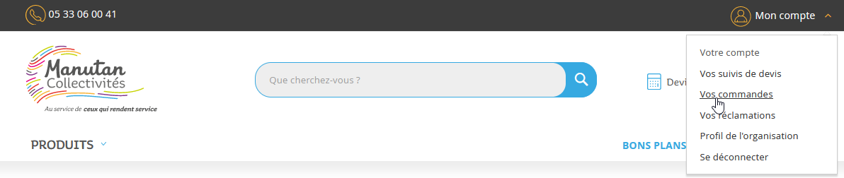 Espace client - vos commandes Espace client - vos commandes