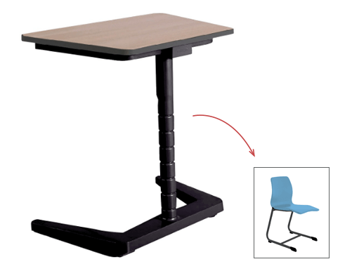 Table scolaire opti+ BE, plateau trapèzoïdal Table scolaire opti+ BE, plateau trapèzoïdal