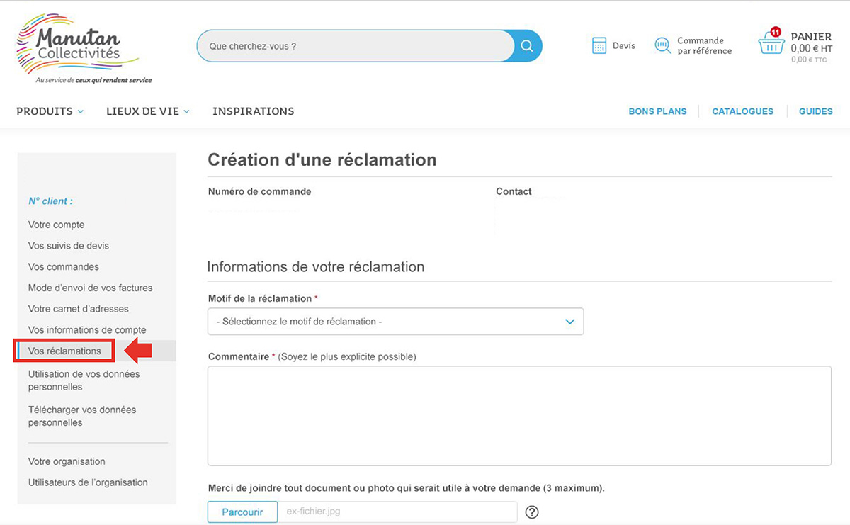 Réclamation Garantie tranquillité