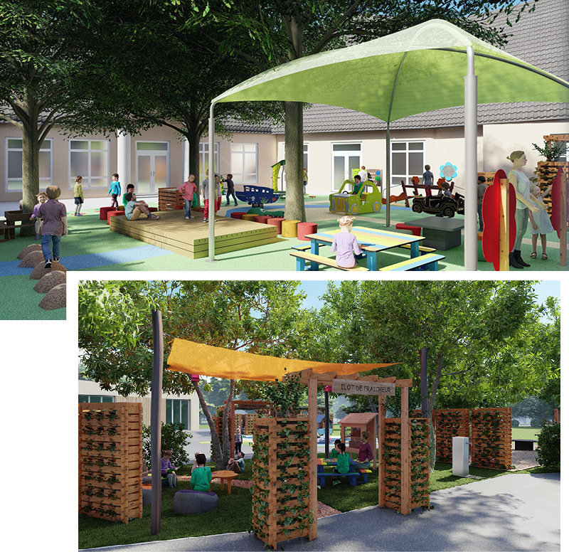 espace végétalisé récréation