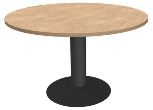Table réunion ronde Lounge 100 cm pied central