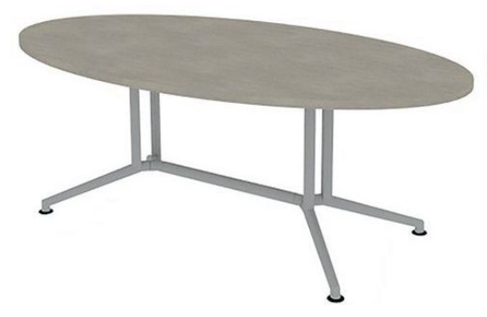 Table de réunion avec plateau ovale longueur 200 cm